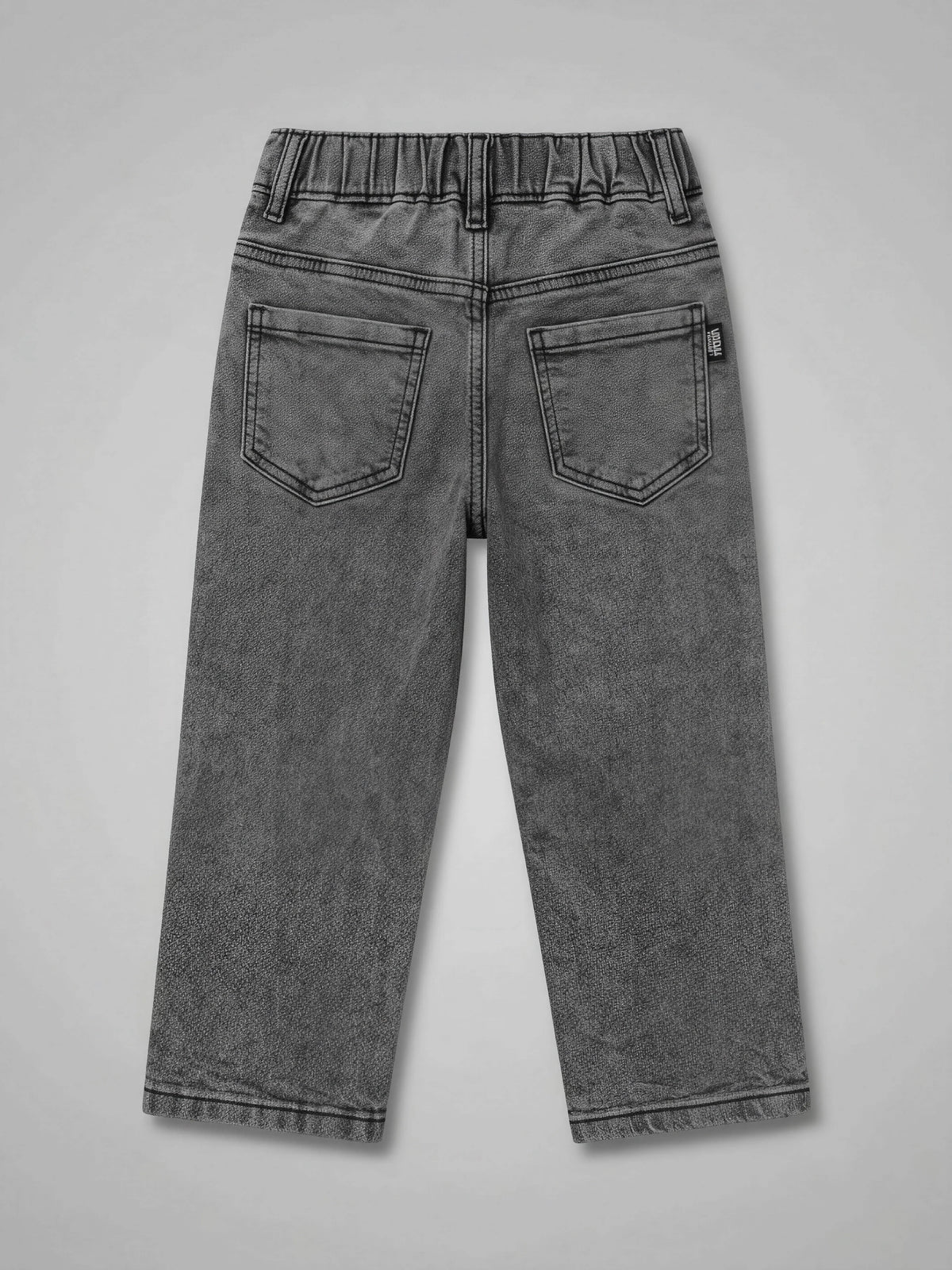 Girls Grey Comfort Fit Elastic Waist Casual Pants.