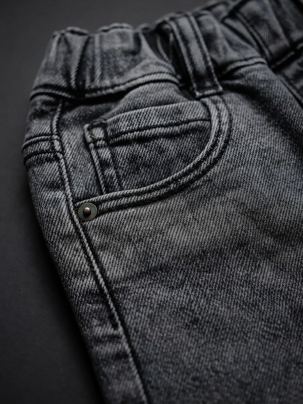 Girls Grey Comfort Fit Elastic Waist Casual Pants.