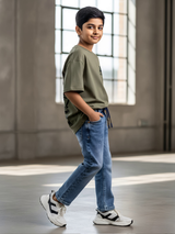 Boys Premium Light Blue Snow-Wash Denim Jeans