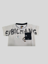 Boys' Trendy Graphic T-Shirt – Short Sleeve with Chest Pocket & Street Style Print - White