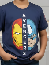 Boys' Navy Blue Hero Duo Graphic T-Shirt
