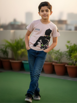 Boys' Black Panther Graphic T-Shirt - Peach