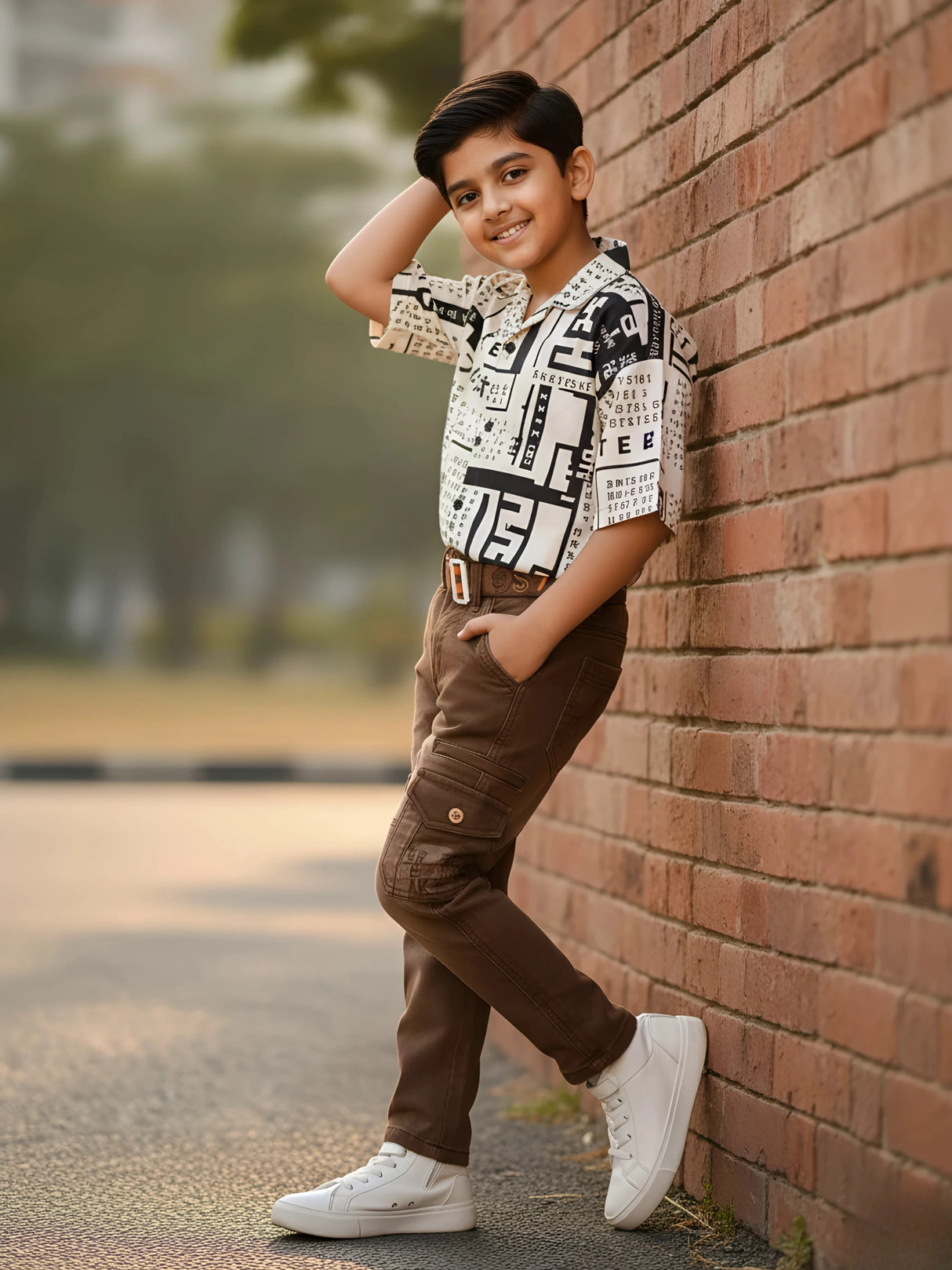 Boys' Urban Adventure Brown Cargo Pants