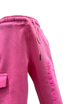 Girls Pink Jogger Pants with “I Am Happiness” Print