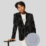 Boys Party Blazer With T-Shirt -Black