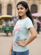 Girls' London Graphic Tee - Light Blue