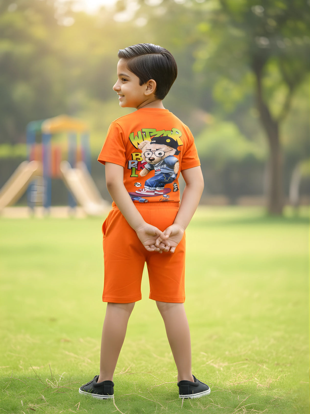 Boys' Electric Orange Graphic Co-Ord Set