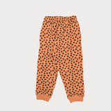 Girls Casual Printed Full Sleeves Track Pant Set - Peach
