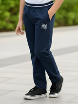 Boys' Signature Navy Blue Comfort-Waist Pants