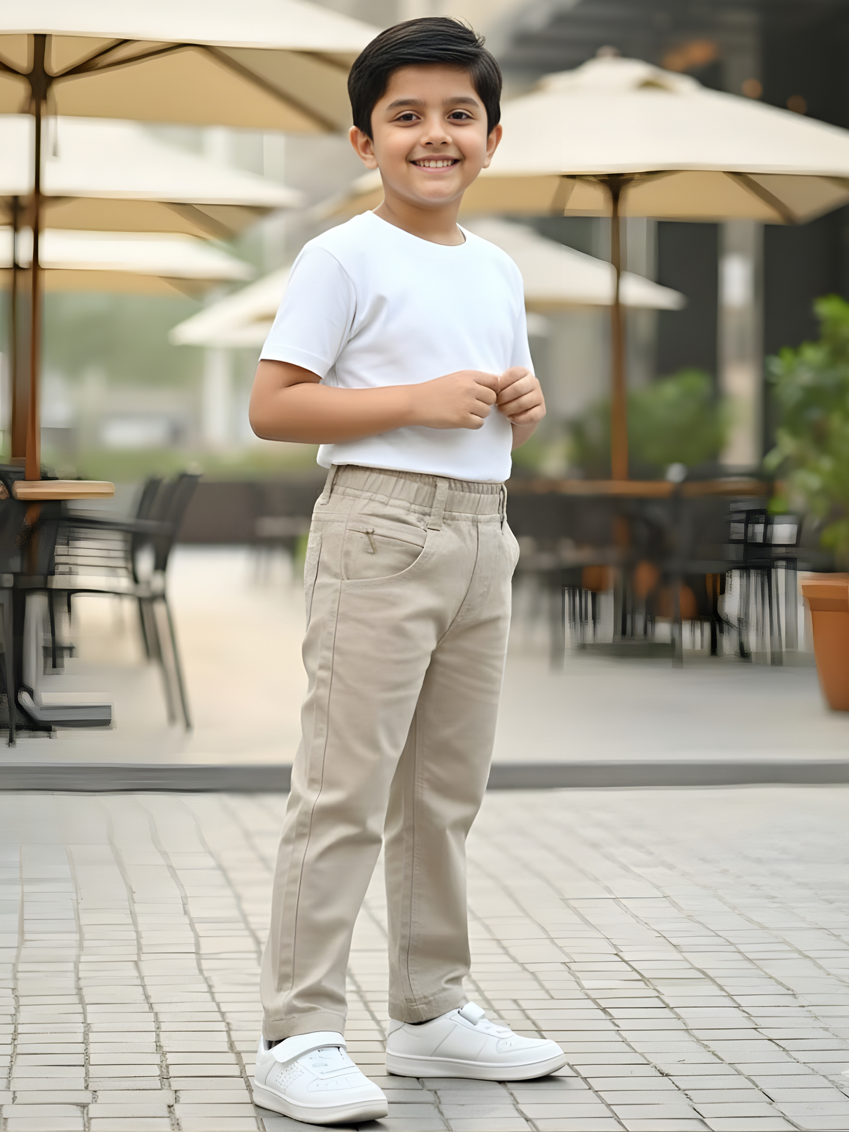 Boys Cotton Regular Fit Trousers