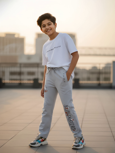 Boys' Trendy Graphic Print TrackPants