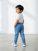 Boys Light Blue Denim Jogger Jeans