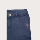 Girls Casual Plain Jeans Shorts Fixed Waist - L.Blue