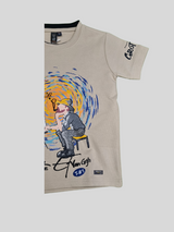 Beige Graphic T-Shirt – Van Gogh 'The Starry Night' Inspired Art Print - Cream