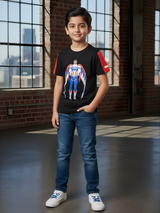 Boys' Black Marvel Falcon Captain America Graphic T-Shirt