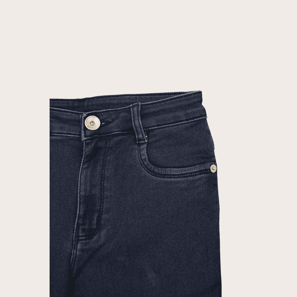 Girls Casual Plain Jeans Pant Fixed Waist - Dark Blue