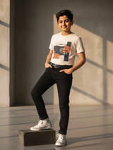 Boys' Slim Fit Classic Black Denim Jeans