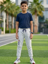 Boys Comfortable Grey Casual Track Pants