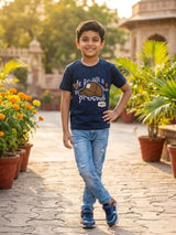 Boys Blue Graphic Cotton T-Shirt - Casual Comfort Wear