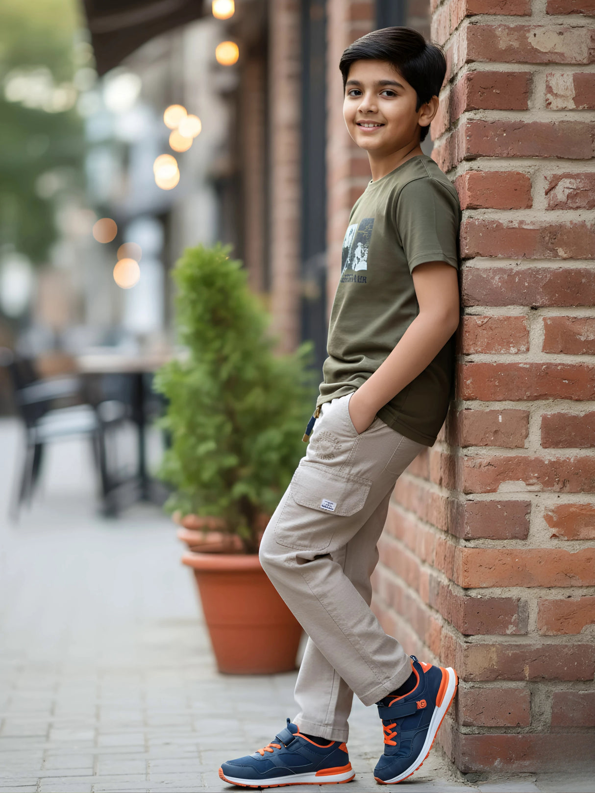 Boys' Urban Adventure Cotton Cargo Pants – Grey