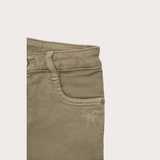 Girls Casual Plain Jeans Shorts Fixed Waist - Grey