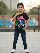 Boys' Urban Hero Graphic Tee - Midnight Black