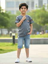 Boys' Dark Grey "Fun Times" Graphic T-Shirt