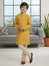 Boys' Mustard Yellow Kurta Set