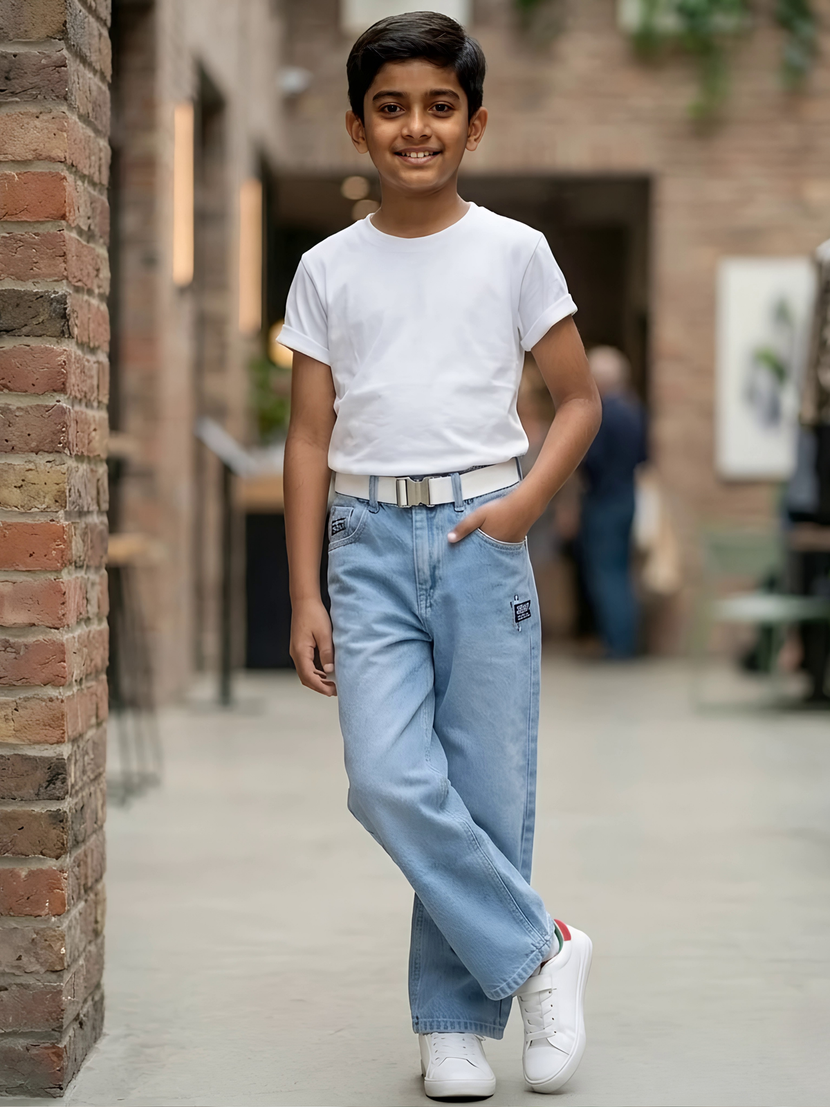 Boys' Premium Light Blue Relaxed Fit Jeans