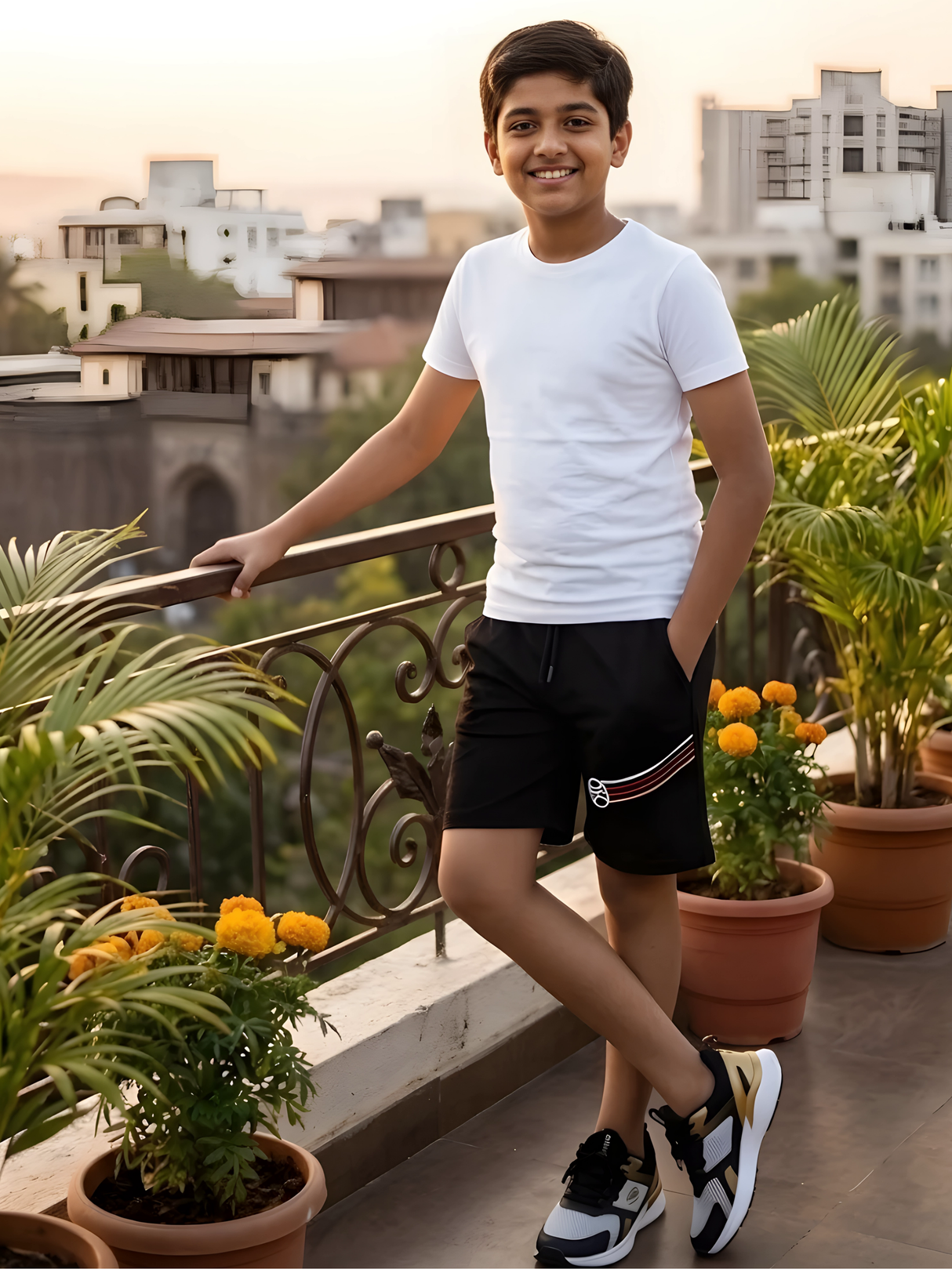 Boys' Athletic Comfort Shorts - Black