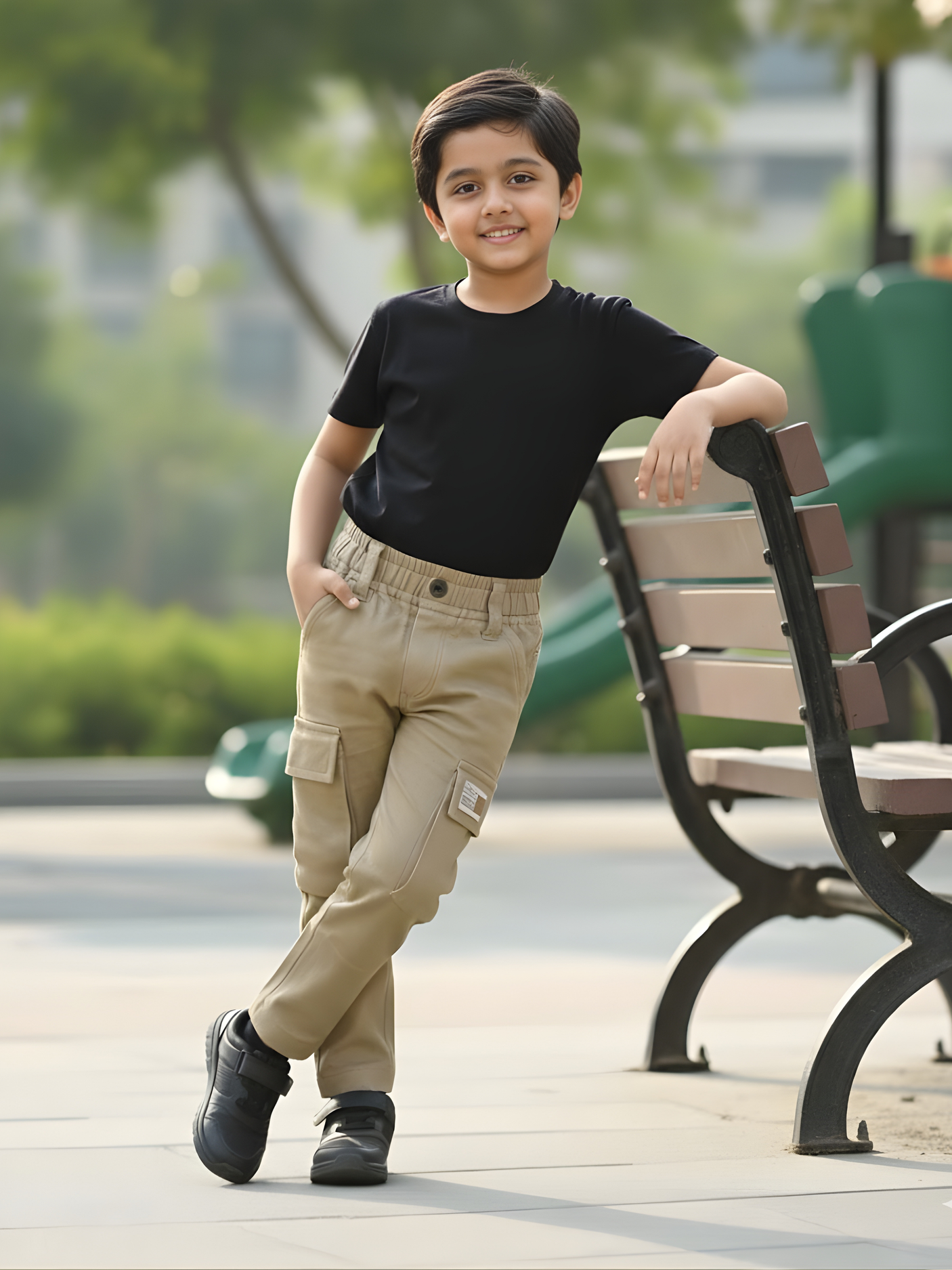 Boys Comfortable Cotton Cargo Pants
