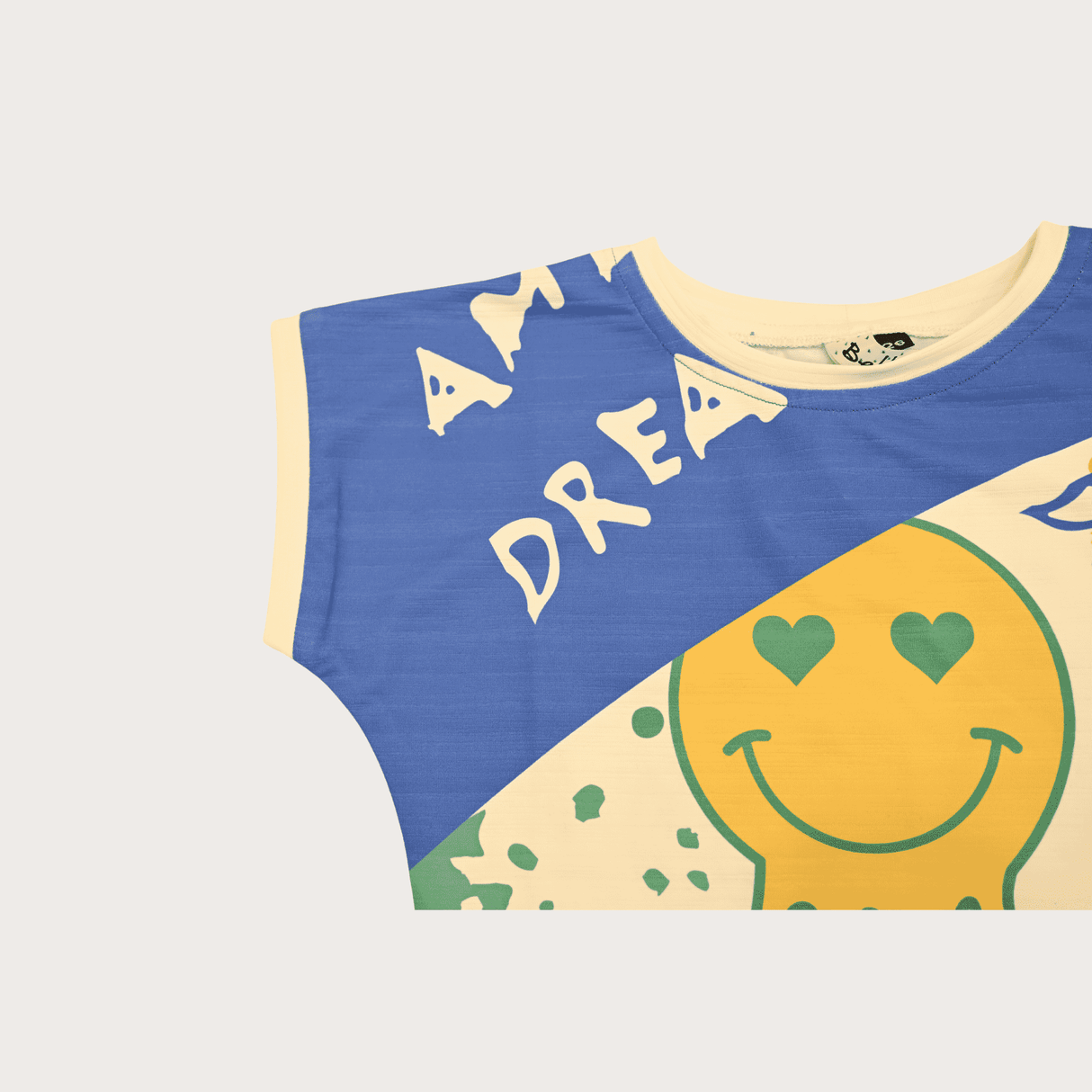 Girls Casual Half Sleeves Printed Crop Top - Blue