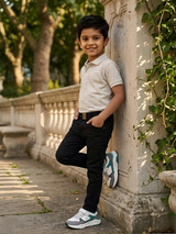 Boys' Premium Core Black Slim Fit Denim Jeans