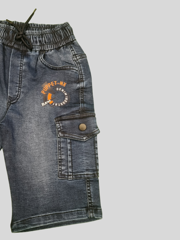 Boys' Denim-Style Cargo Shorts – Comfortable & Trendy Summer Wear