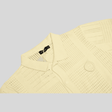 Boys Casual Half Sleeves Plain Collar T-Shirt - White