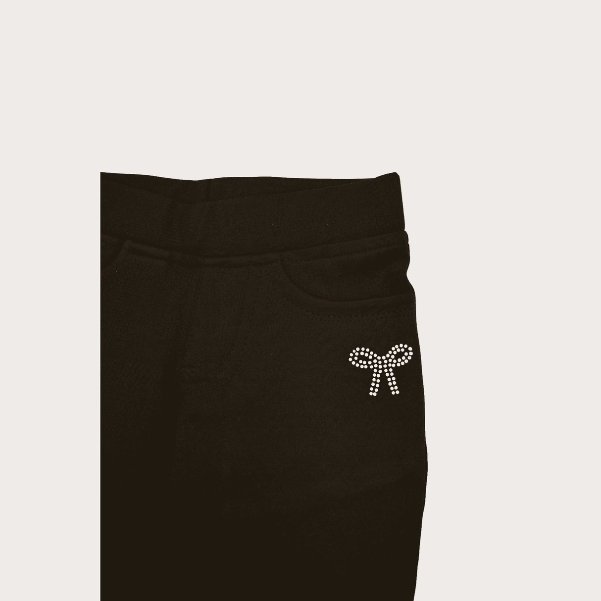 Girls Casual Plain Jeans Jeggings W/O Rib - Black