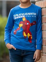 Kids' Marvel Iron Man "Saving Earth" Graphic Long Sleeve T-Shirt