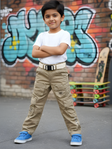 Adventure-Ready Khaki Multi-Pocket Cargo Pants