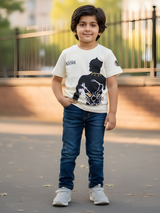 Boys' Black Panther Graphic T-Shirt - Cream