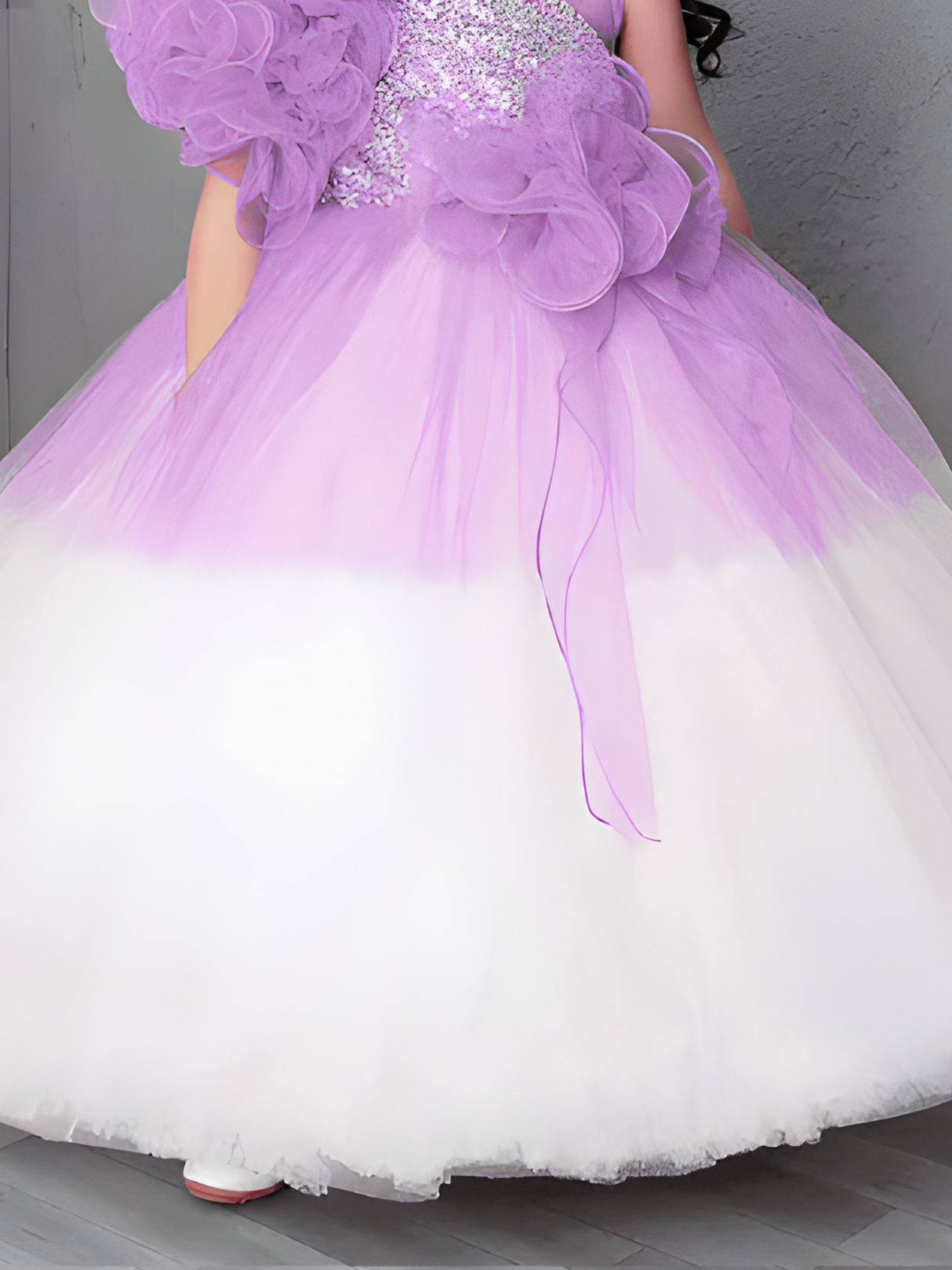 Girls Party Heavy Western Gown With Work - Pink