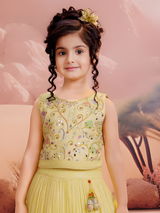 Girls' Multi-Panel Printed & Embroidered Festive Lehenga Choli