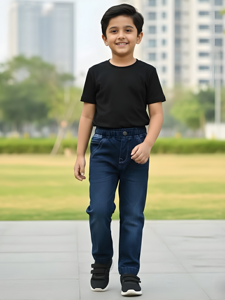 Boys Dark Blue Comfort Fit Denim Jeans