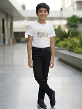 Boys' Urban Slim-Fit Black Denims