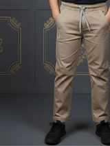 Boys' Classic Cream Comfort-Fit Track Pants