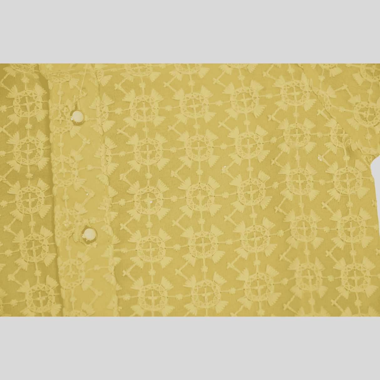 Boys Traditional Self Design Chudidar Kurta Set - Yellow