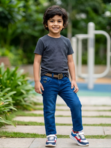 Boys' Premium Slim Fit Blue Denim Jeans