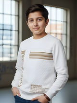 Boys' Ombré White 'LE-ADERUDAN' Graphic Tee