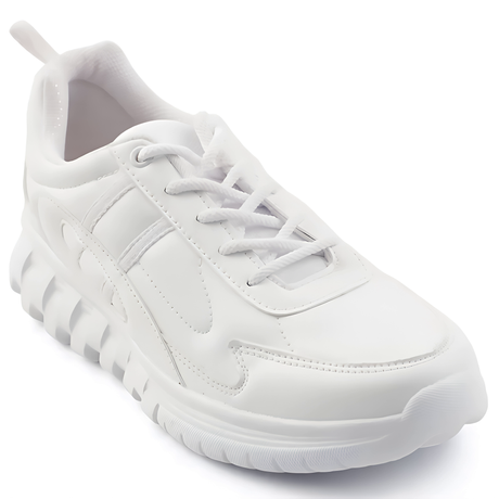 Force 10 White Lace School Shoes.