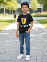 Boys' Black Racing Shield Graphic T-Shirt