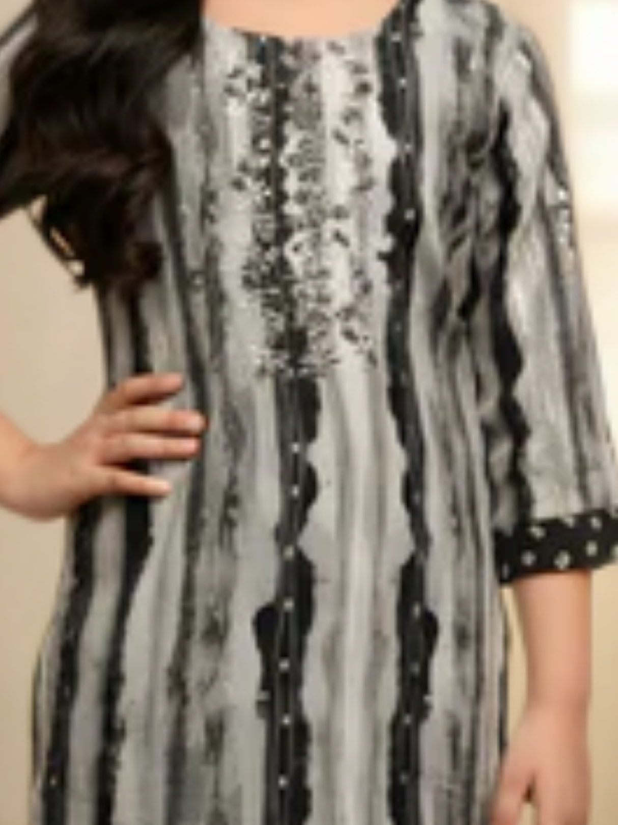Girls' Festive Mustard Yellow Printed Tunic and Flared Palazzo Set
